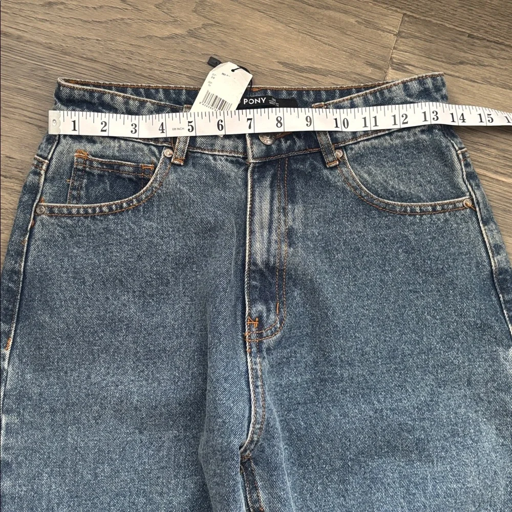 Wild Pony | NWT High-Rise Straight Leg Jeans - Light Blue Mom Jean Size 34 - Picture 4 of 13